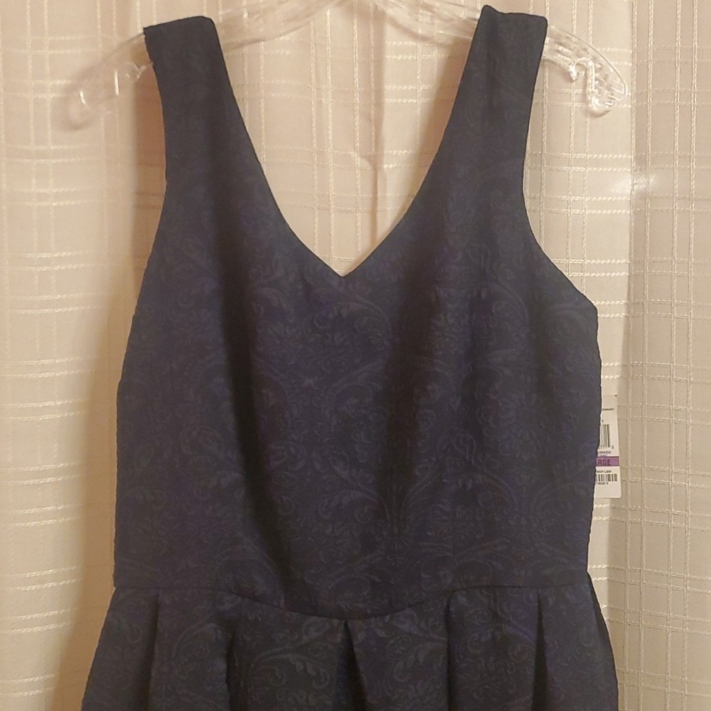 Bar III Navy DRESS WOMENS SIZE XXL Blue Pleated Skirt Lightweight Sleeveless - Picture 2 of 16